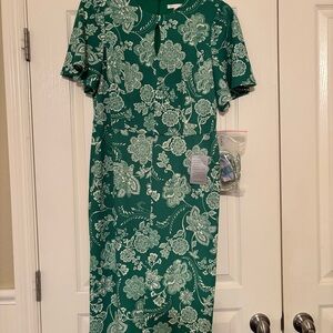 London Times Green Floral Midi Dress